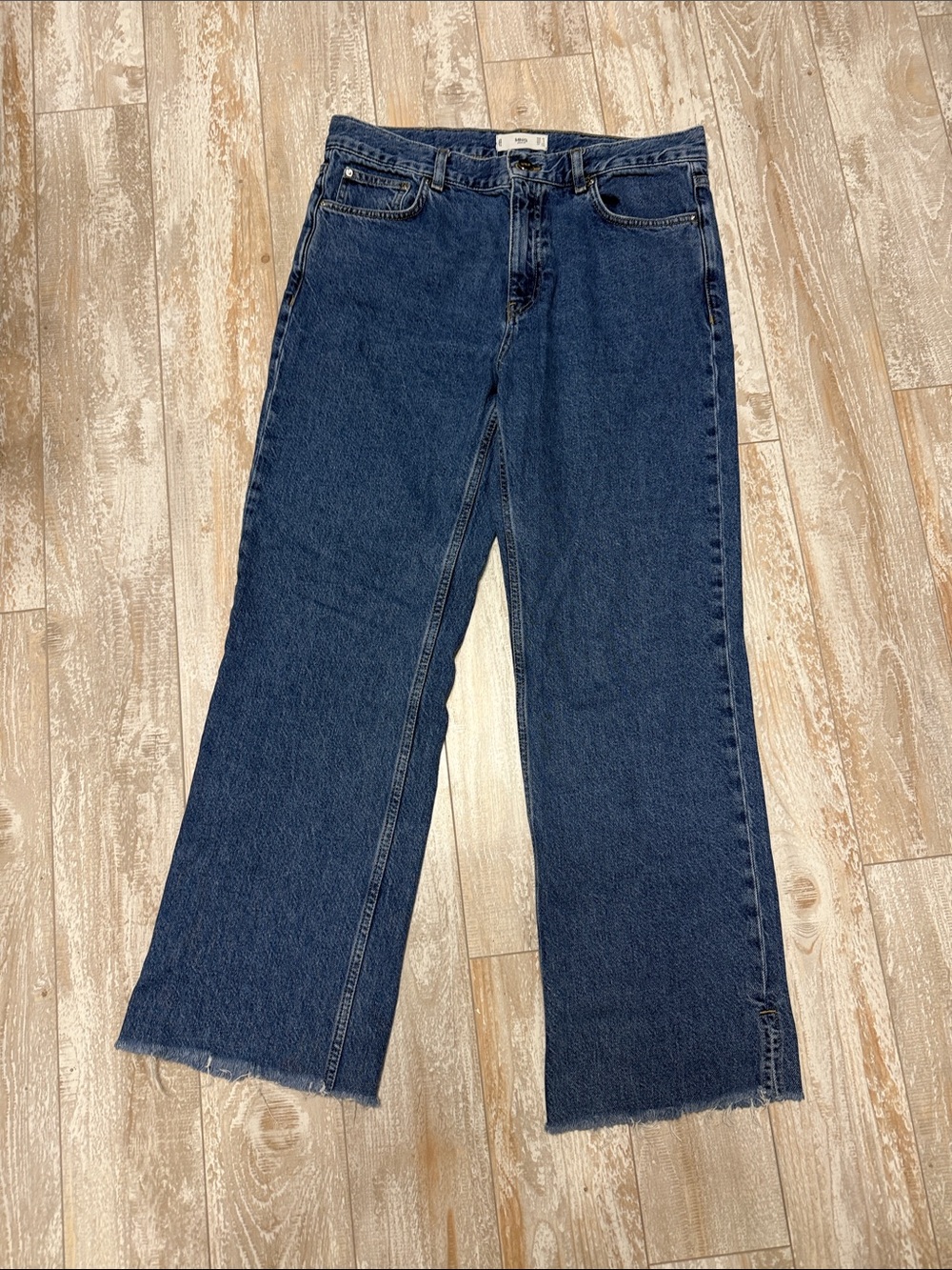 Mango Dark Blue Wide-Leg Jeans